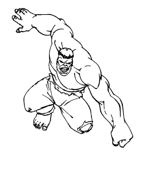 Hulk Angriber Tegninger til Farvelægning