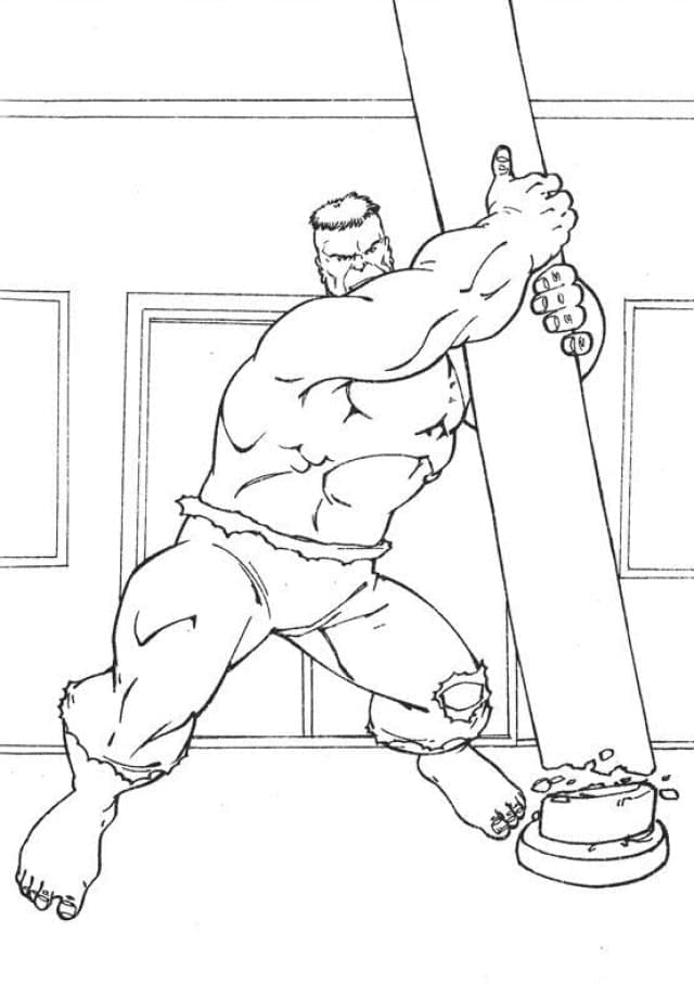 Hulk Bryder Stangen Tegninger til Farvelægning