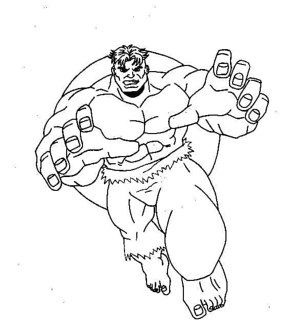Hulk Går Tegninger til Farvelægning