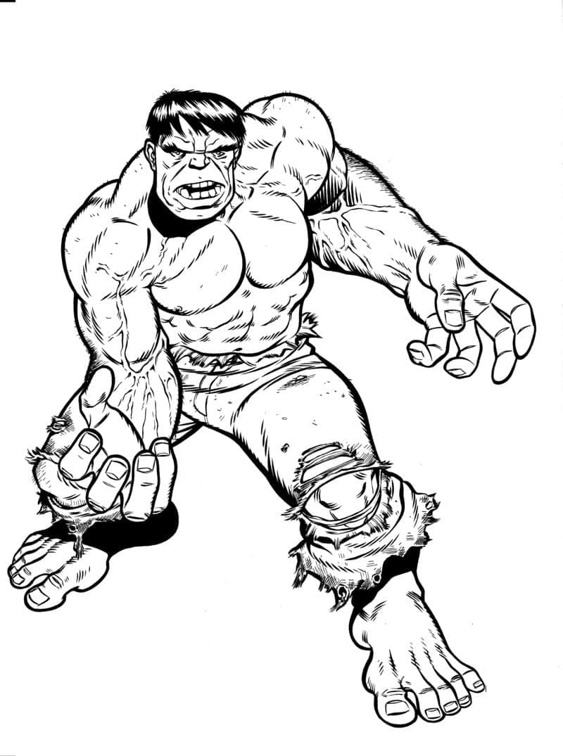 Hulk Gratis Tegninger til Farvelægning