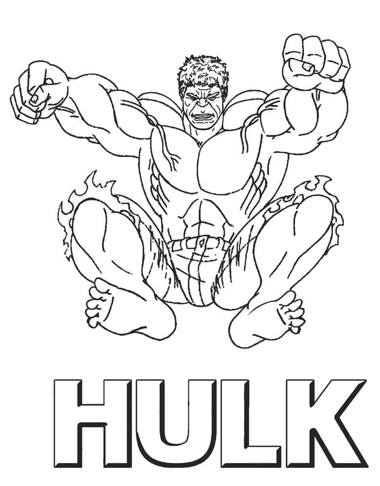 Hulk Hopper Tegninger til Farvelægning