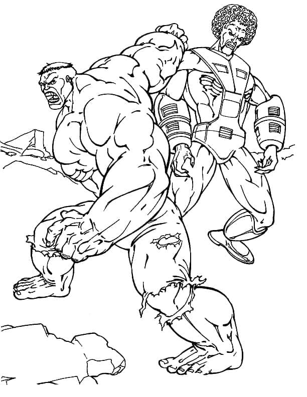 Hulk vs Villain Tegninger til Farvelægning