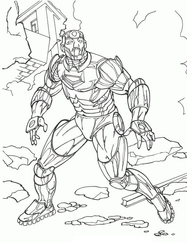 Iron Man Fra Tegnefilm Tegninger til Farvelægning