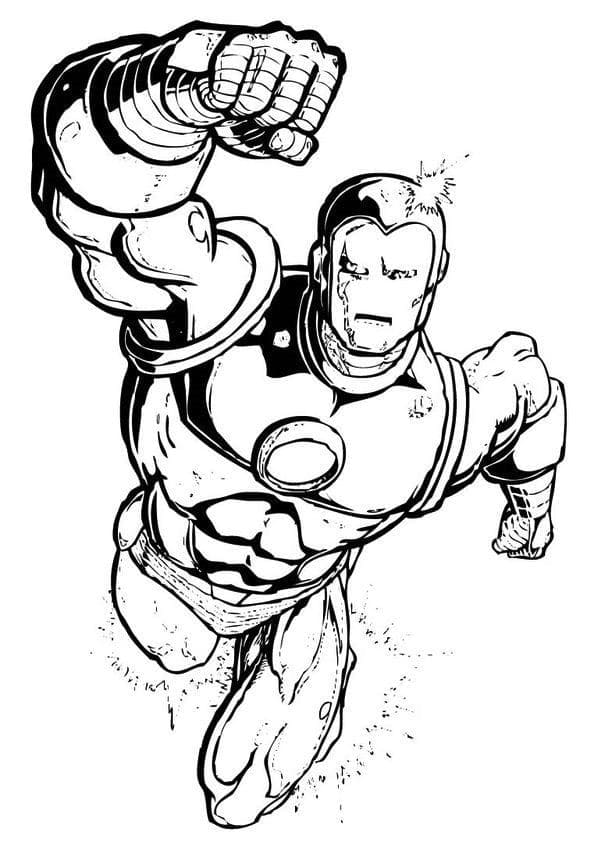Iron Man Handling Tegninger til Farvelægning