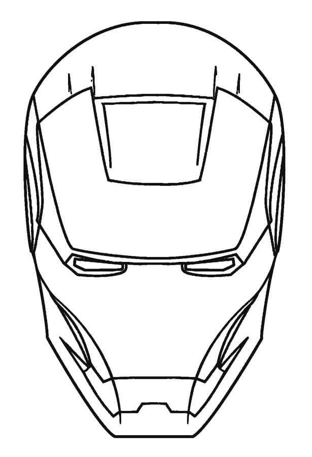 Iron Man Hjelm Tegninger til Farvelægning