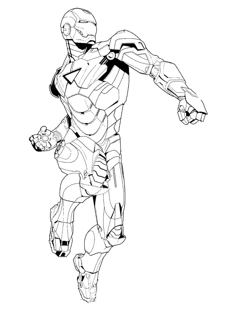Iron Man-Klar Stanse Tegninger til Farvelægning
