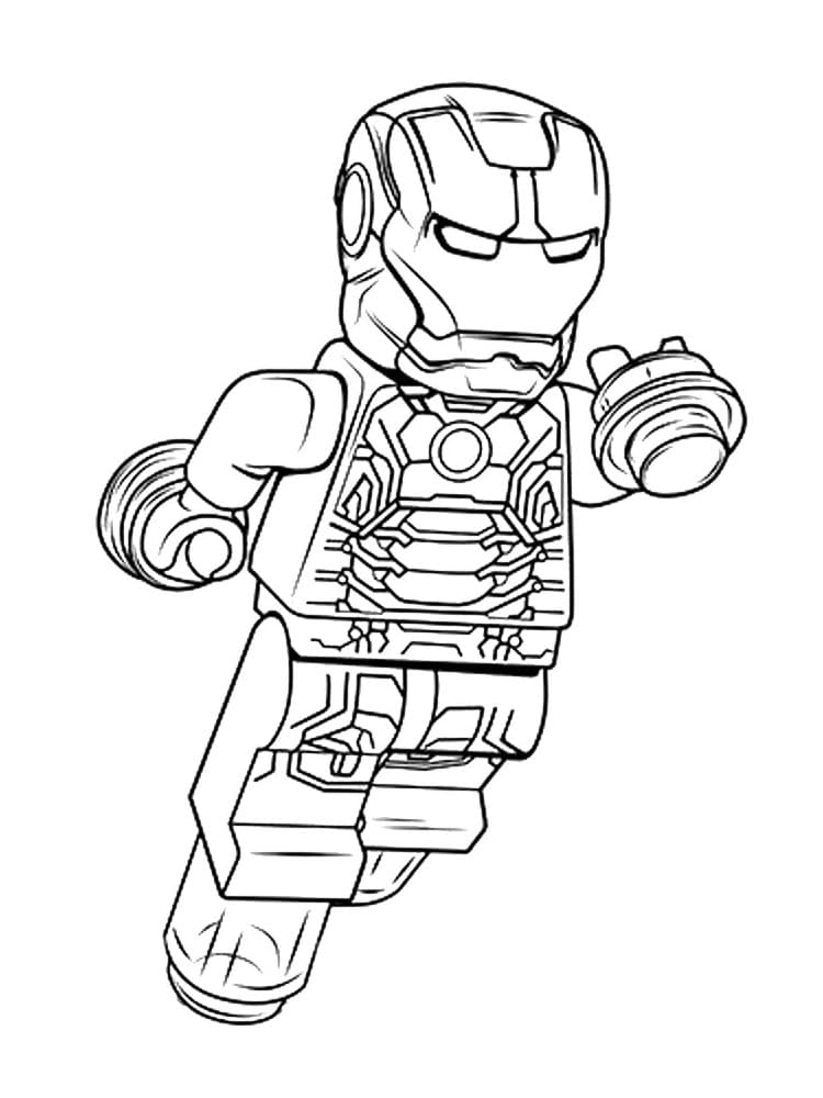 Iron Man Lego Tegninger til Farvelægning