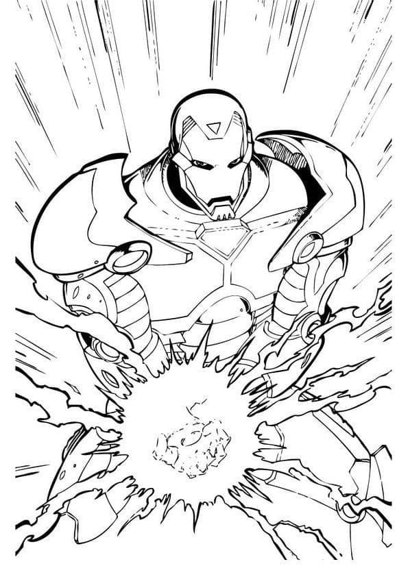 Iron Man Power Tegninger til Farvelægning