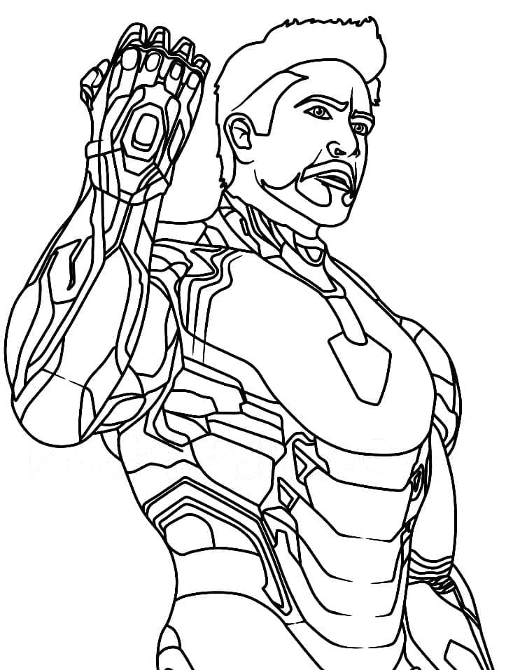Iron Man Tony Stark Tegninger til Farvelægning