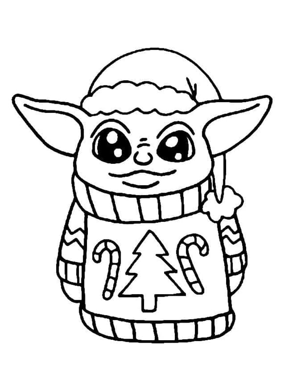 Julebarn Yoda Tegninger til Farvelægning