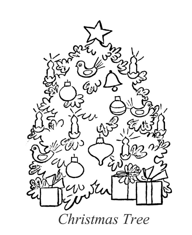 Juletræ Fri Idé Tegninger til Farvelægning