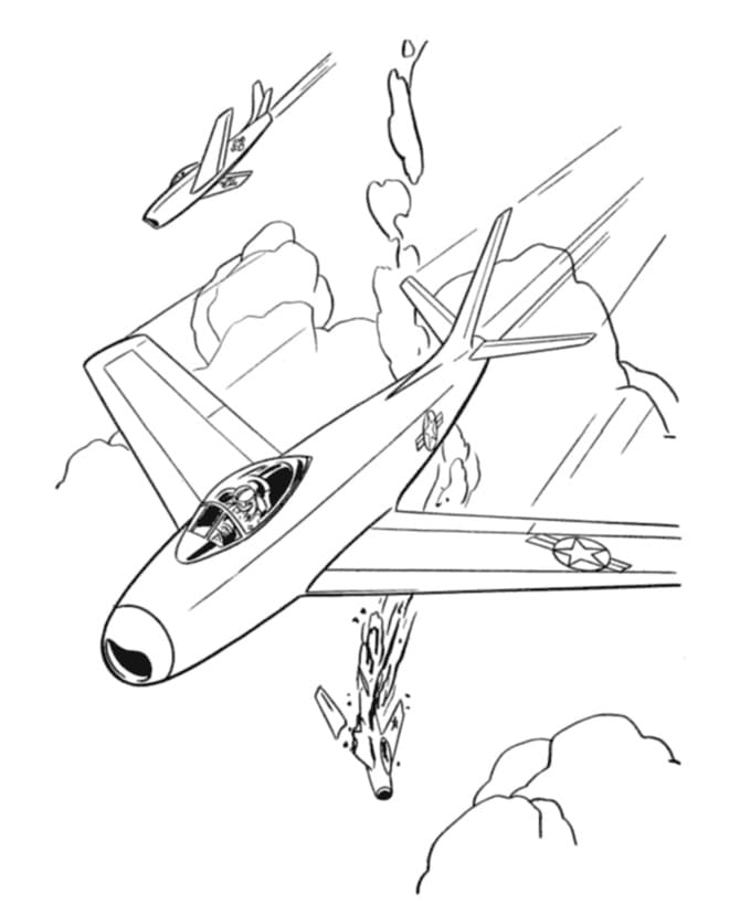 Kæmper Flyvemaskine Tegninger til Farvelægning