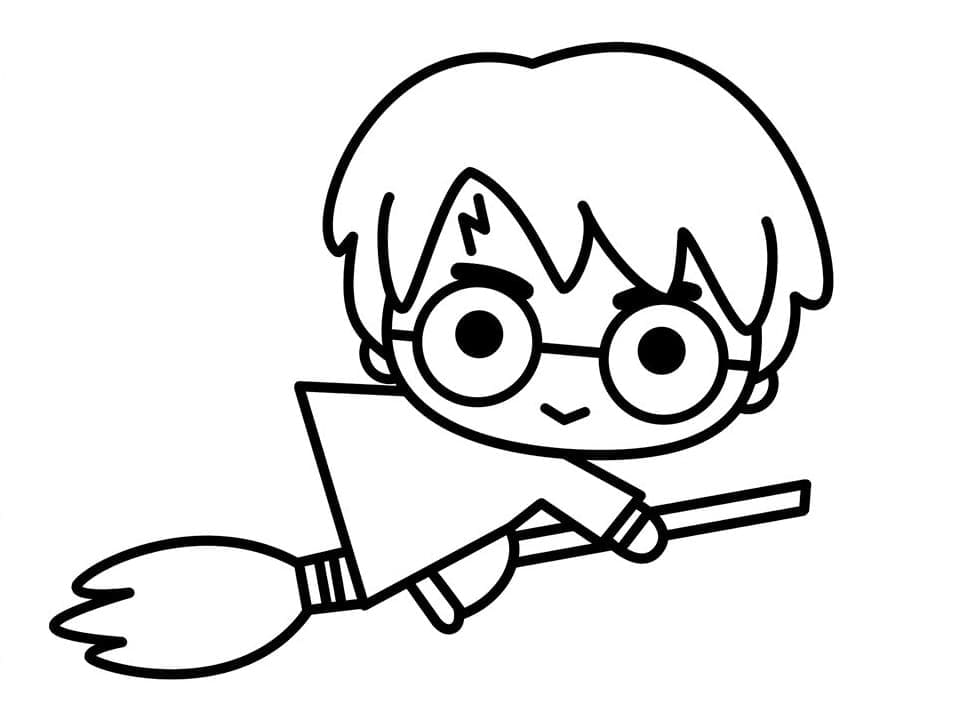 Kawaii Harry Potter Tegninger til Farvelægning