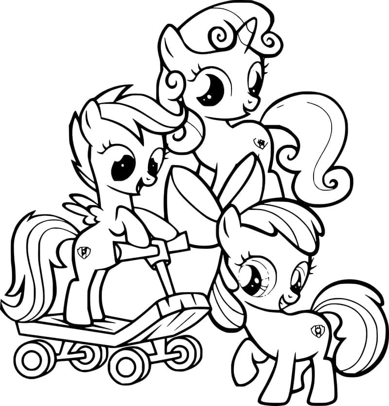 Kawaii My Little Pony Tegninger til Farvelægning