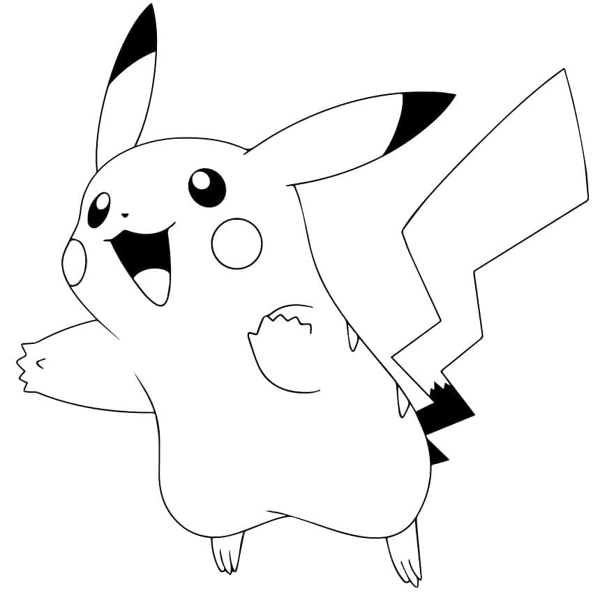 Kawaii Pikachu Tegninger til Farvelægning