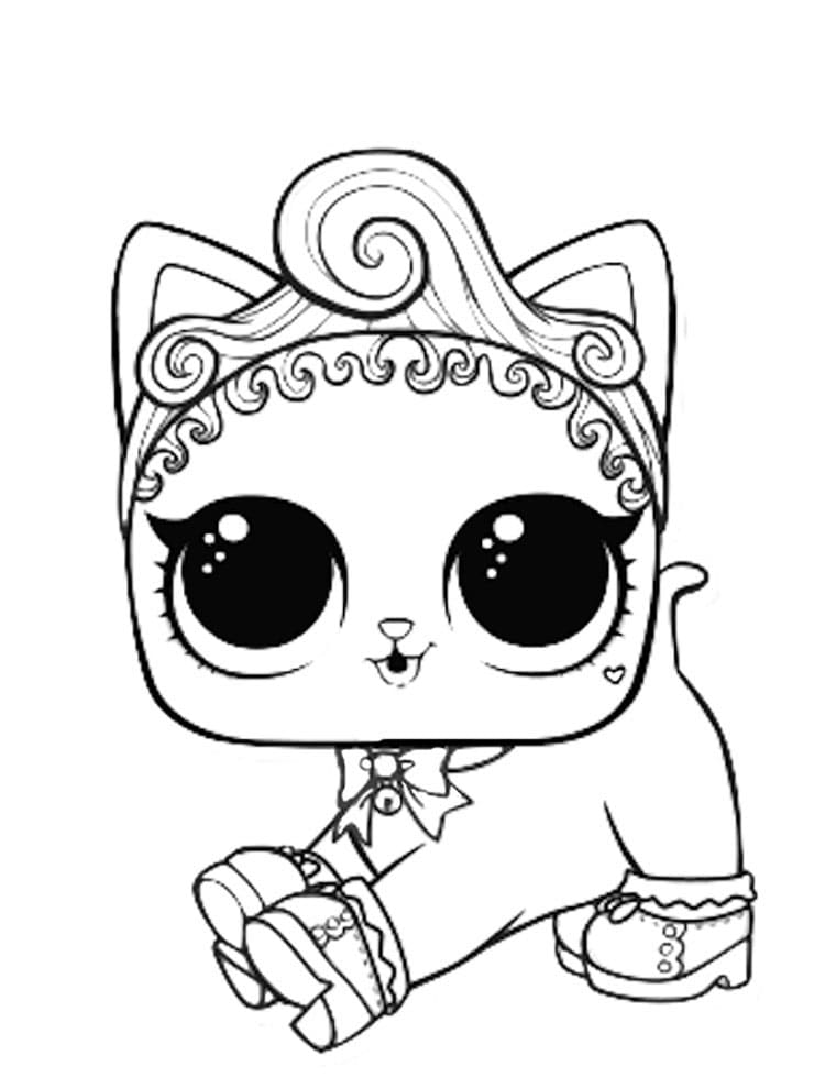 Kongelig Kitty Kat LOL Surprise Pets Tegninger til Farvelægning