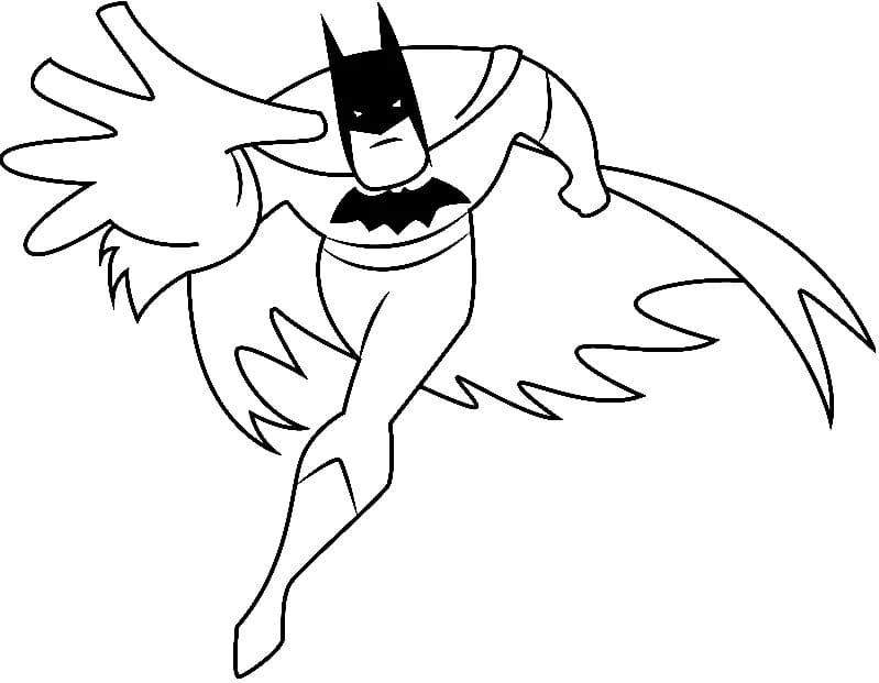 Kører Batman Tegninger til Farvelægning