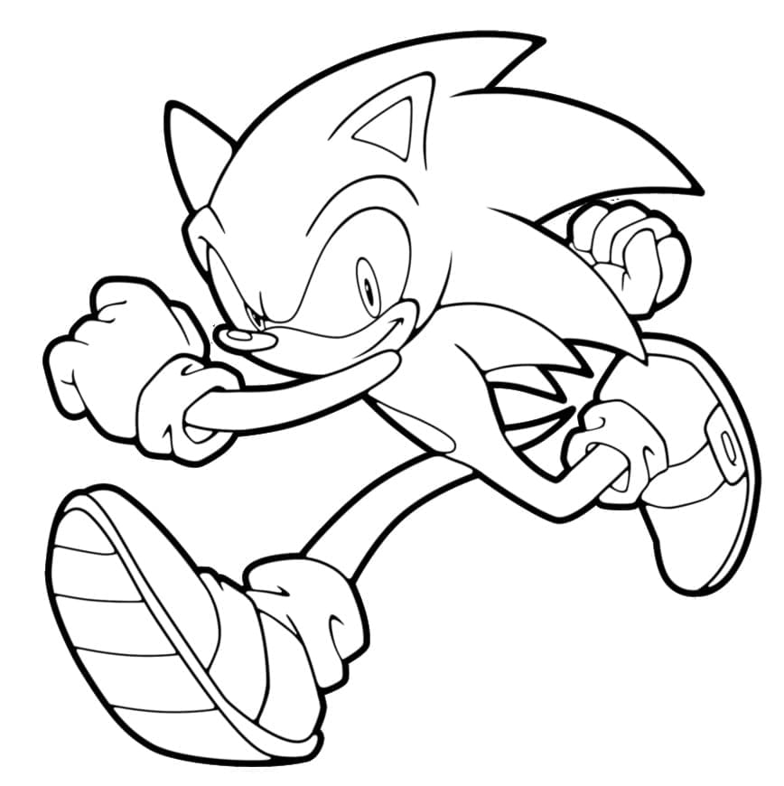 Kører Sonic Tegninger til Farvelægning