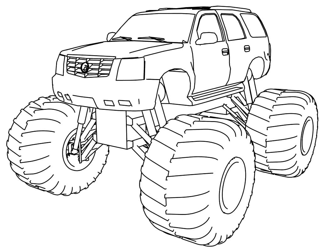 Lækker Monster Truck Gratis Idé Tegninger til Farvelægning