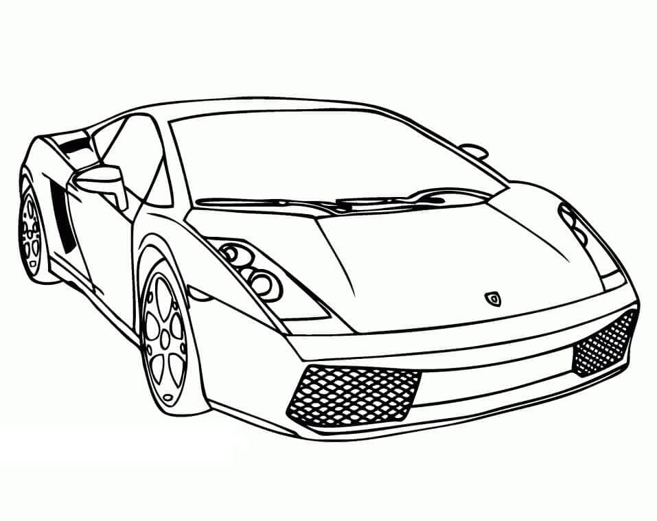Lamborghini 1 Tegninger til Farvelægning
