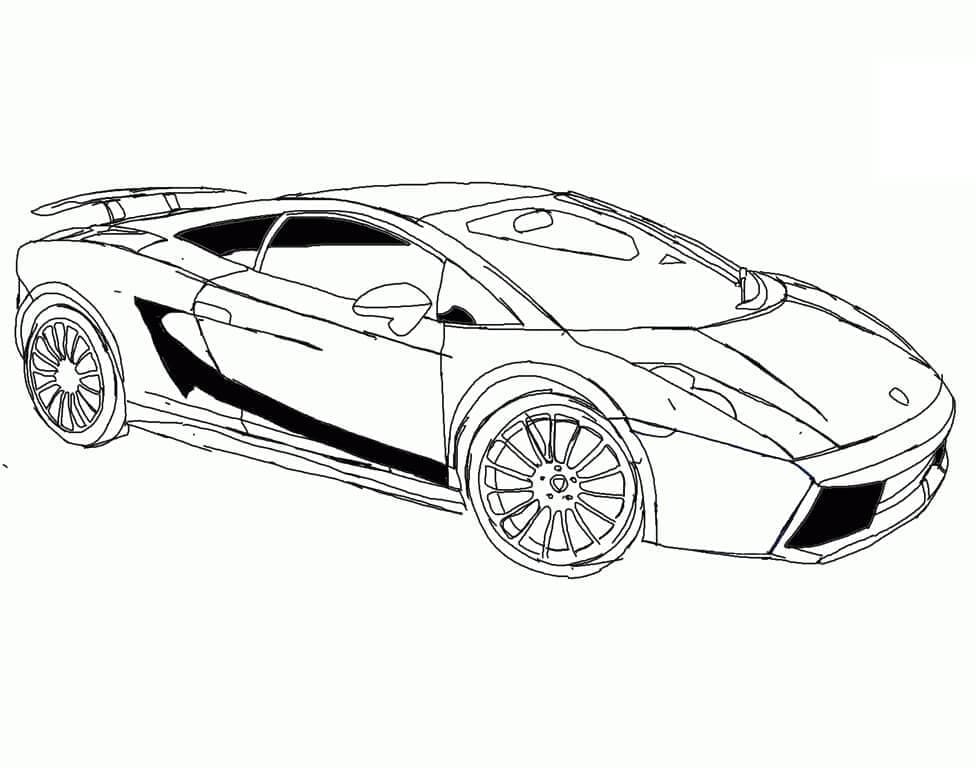 Lamborghini 4 Tegninger til Farvelægning