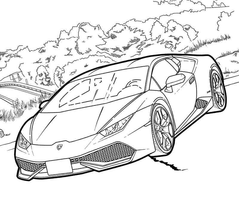 Lamborghini 6 Tegninger til Farvelægning