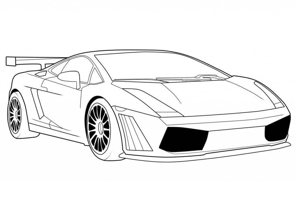Lamborghini bil Tegninger til Farvelægning