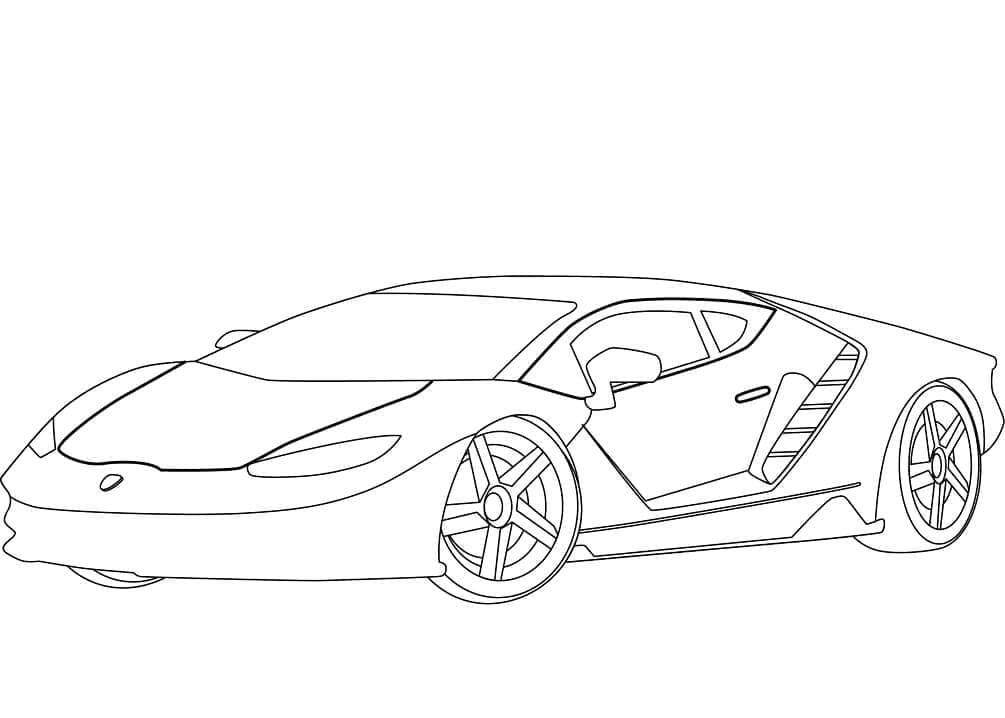 Lamborghini Centenario Tegninger til Farvelægning