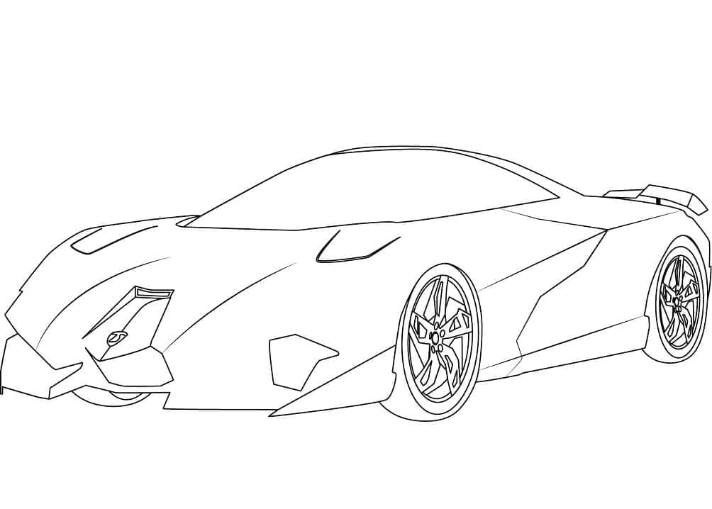 Lamborghini Egoista Tegninger til Farvelægning