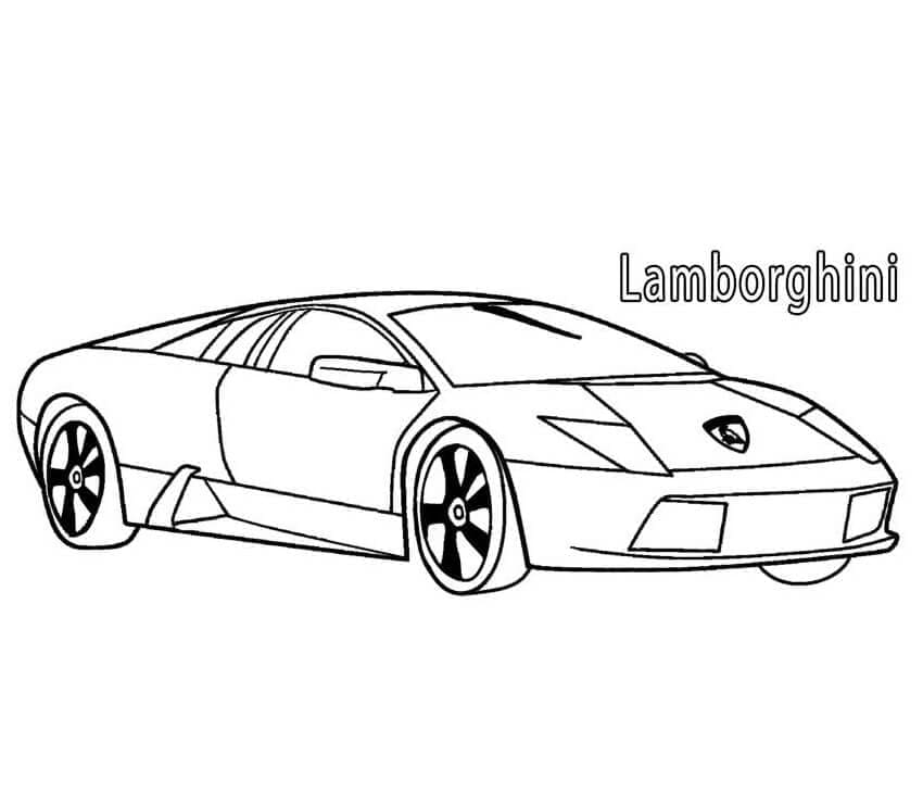 Lamborghini 5 Tegninger til Farvelægning