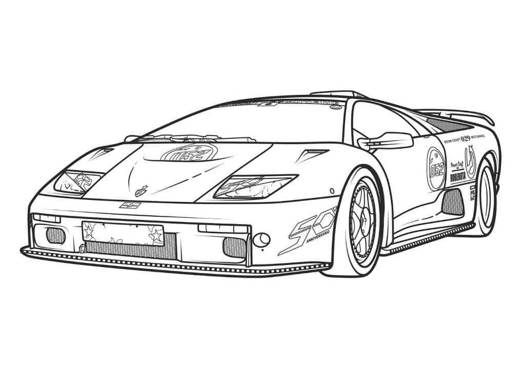 Lamborghini gratis Tegninger til Farvelægning