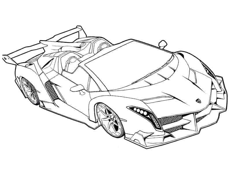Lamborghini gratis printbar Tegninger til Farvelægning