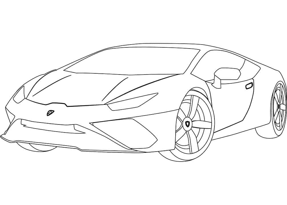 Lamborghini Huracan Tegninger til Farvelægning