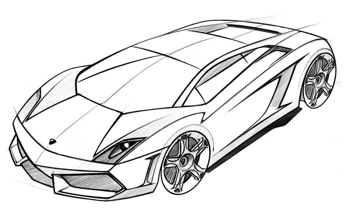 Lamborghini printbar Tegninger til Farvelægning