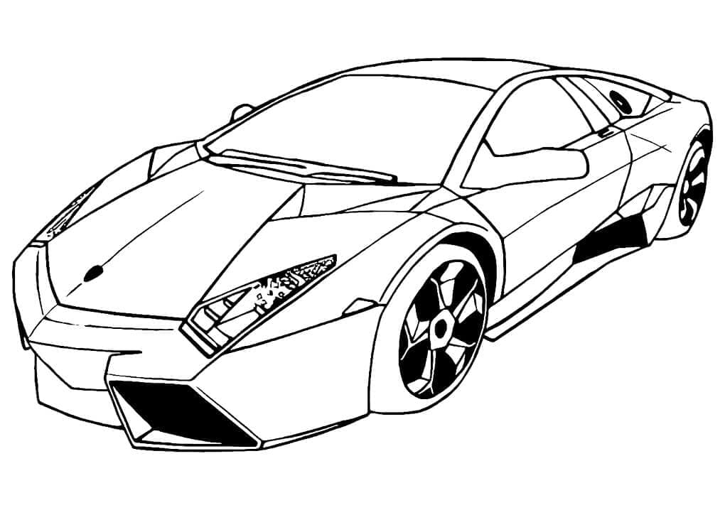 Lamborghini Reventon Tegninger til Farvelægning