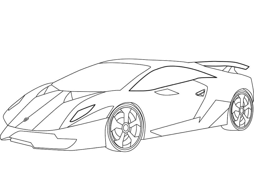 Lamborghini Sesto Elemento Tegninger til Farvelægning