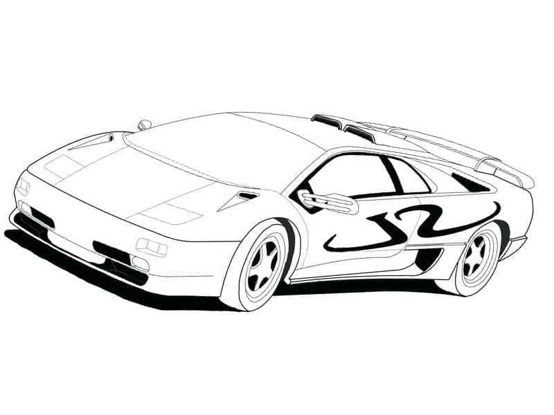 Lamborghini speed bil Tegninger til Farvelægning