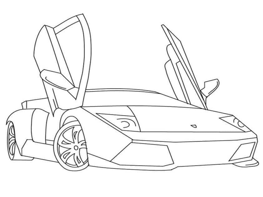 Lamborghini sportsvogn Tegninger til Farvelægning