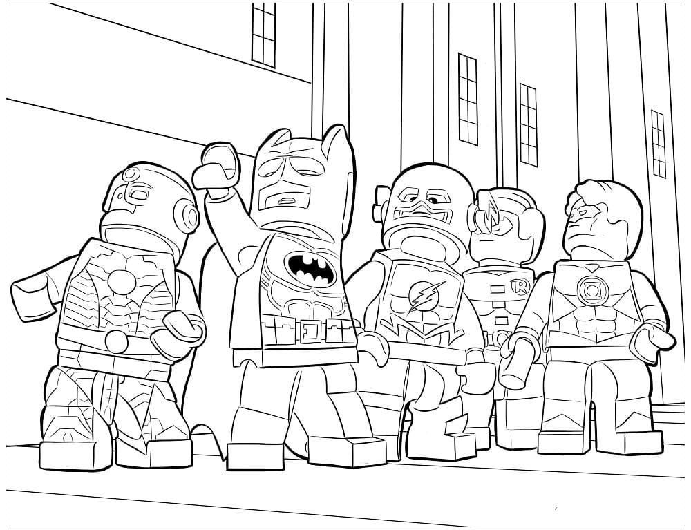 Lego Justice League Tegninger til Farvelægning