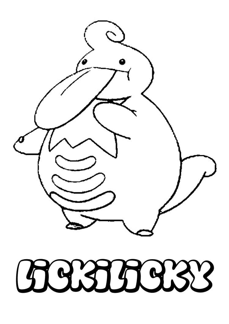Lickilicky Pokemon Tegninger til Farvelægning