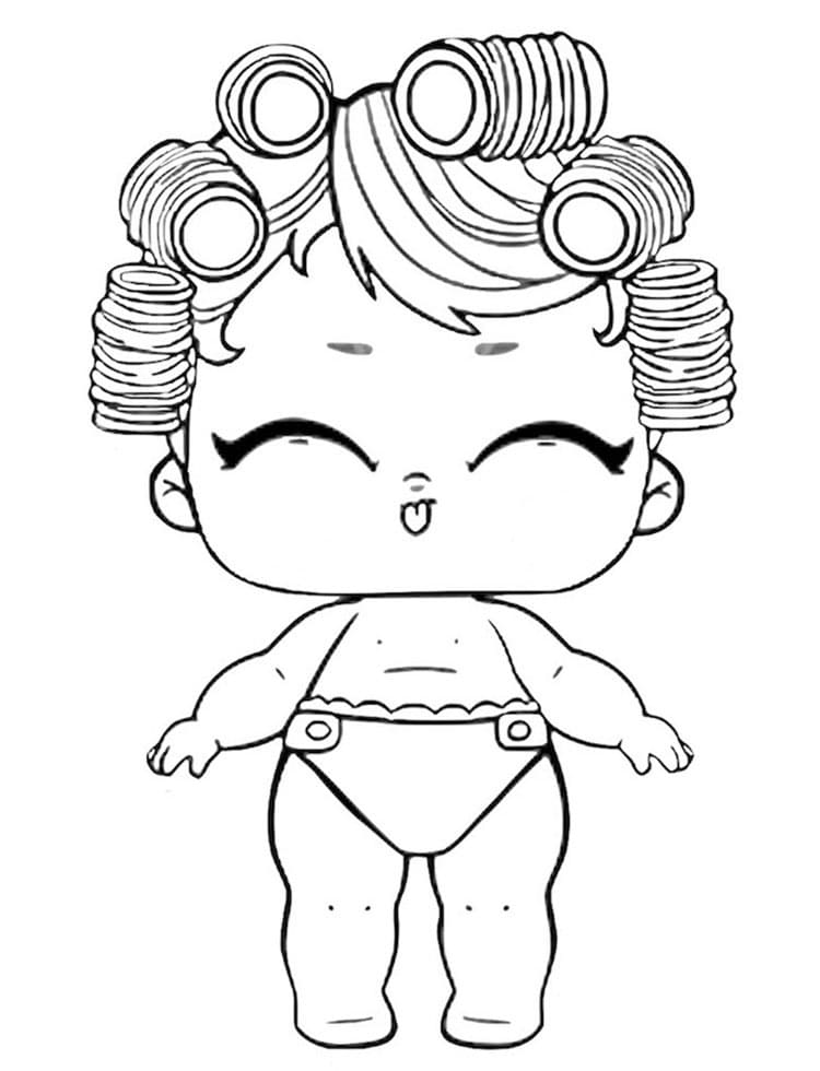 Lil Baby Goo-Goo LOL Doll Tegninger til Farvelægning