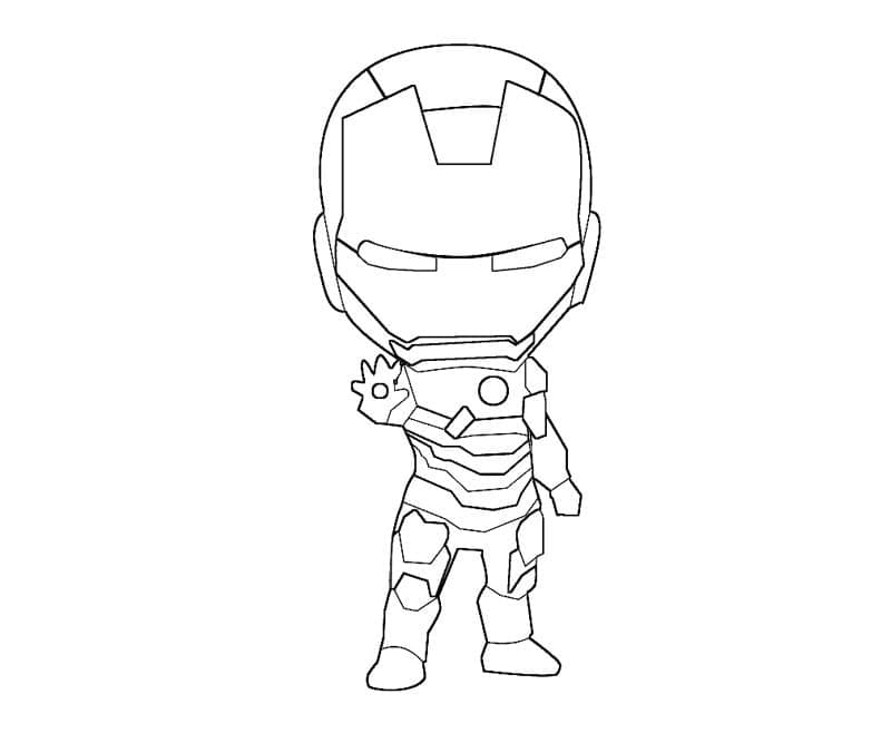 Lille Iron Man Tegninger til Farvelægning