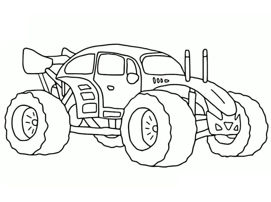 Lille Monster Lastbil Tegninger til Farvelægning