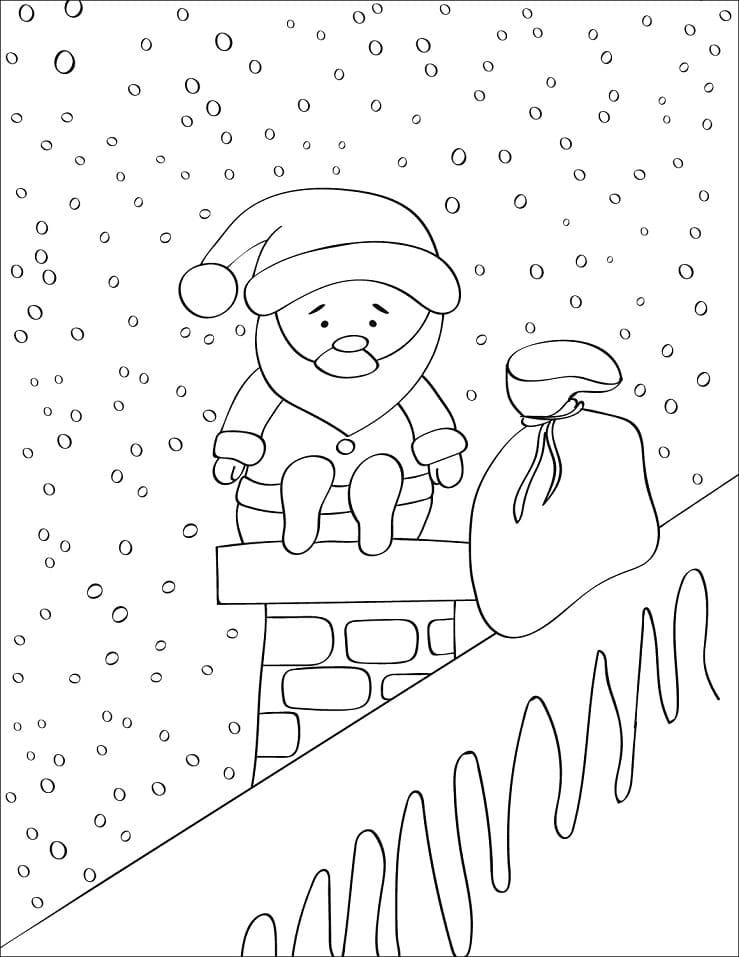 Little Santa Claus Tegninger til Farvelægning