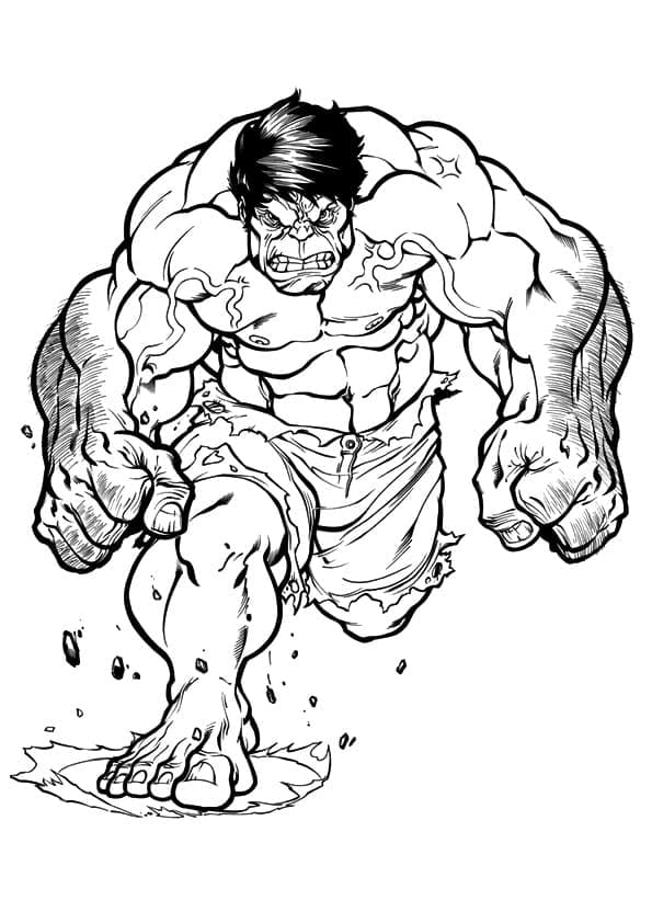 Løbende Hulk Tegninger til Farvelægning