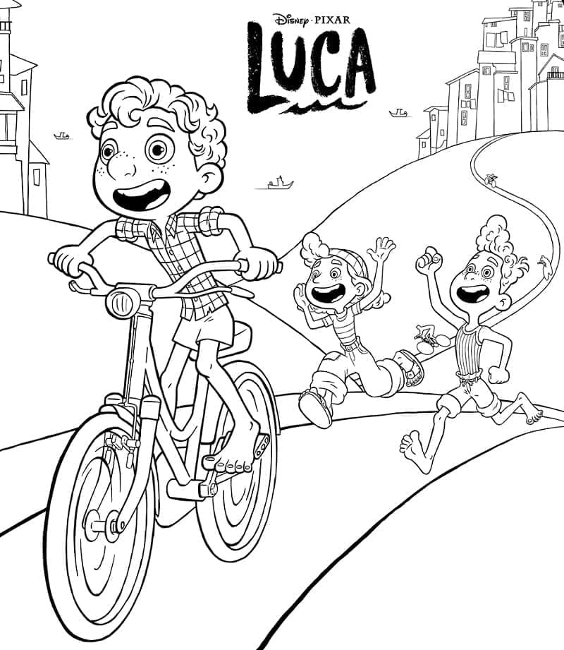 Luca og venner Tegninger til Farvelægning