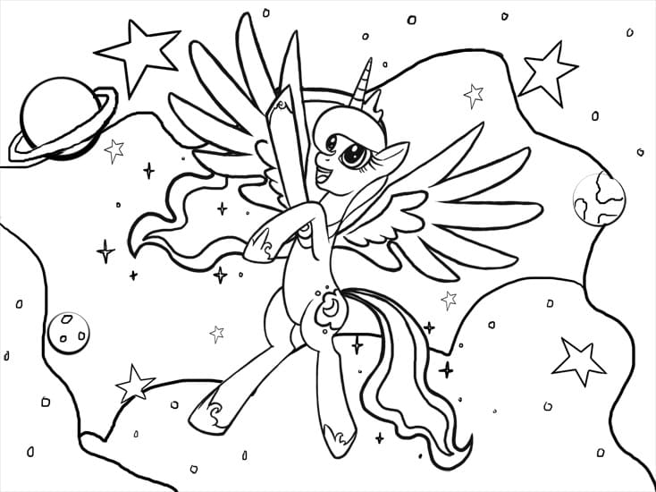 Luna fra My Little Pony Tegninger til Farvelægning