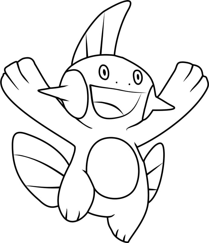 Marshtomp Pokemon Tegninger til Farvelægning