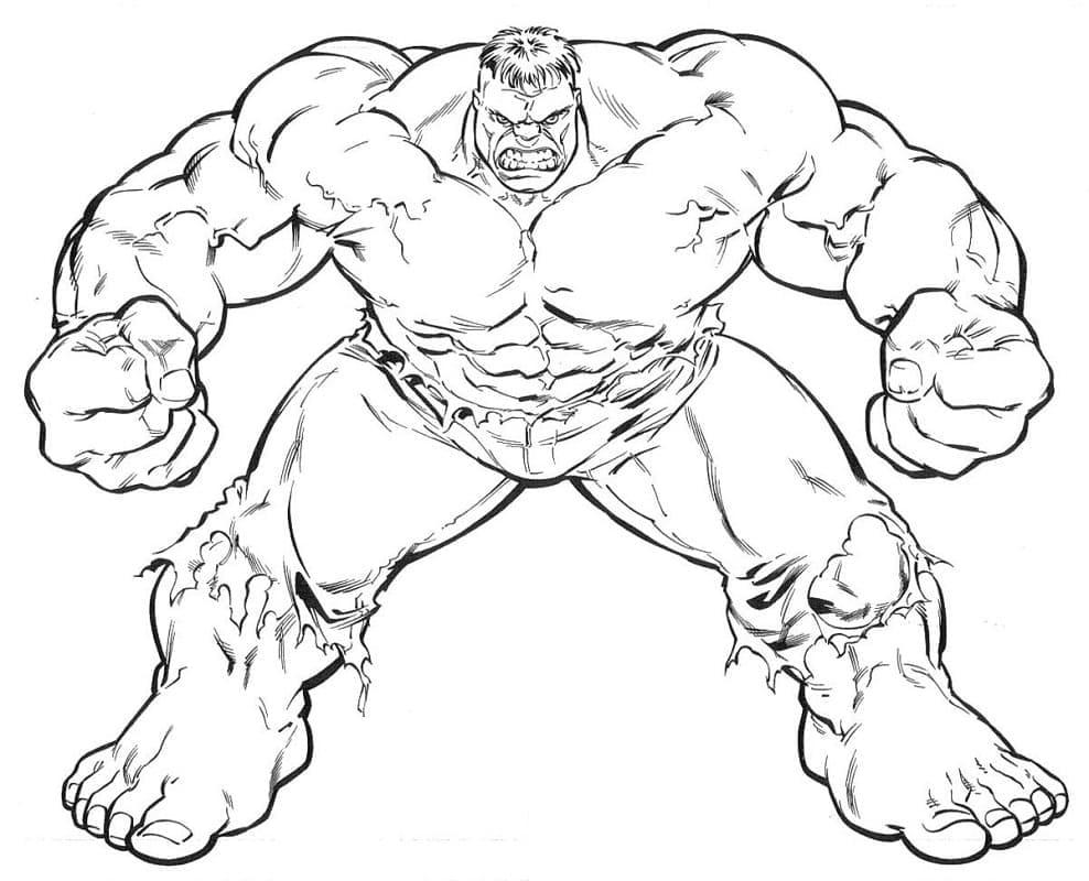 Meget Stærk Hulk Tegninger til Farvelægning
