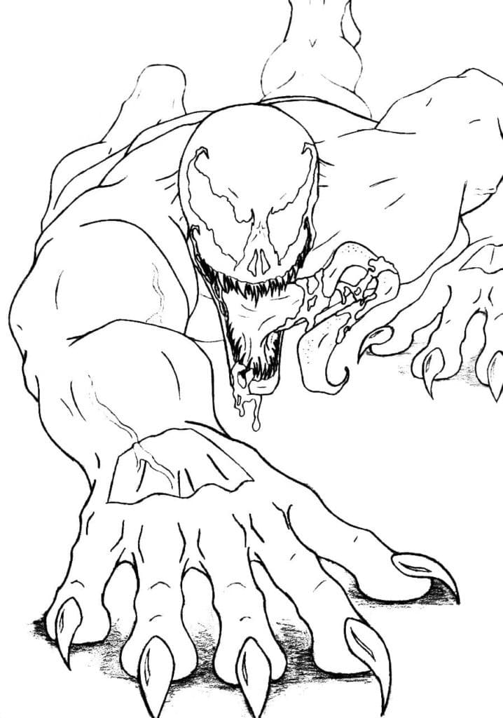 Meget Vred Venom Tegninger til Farvelægning